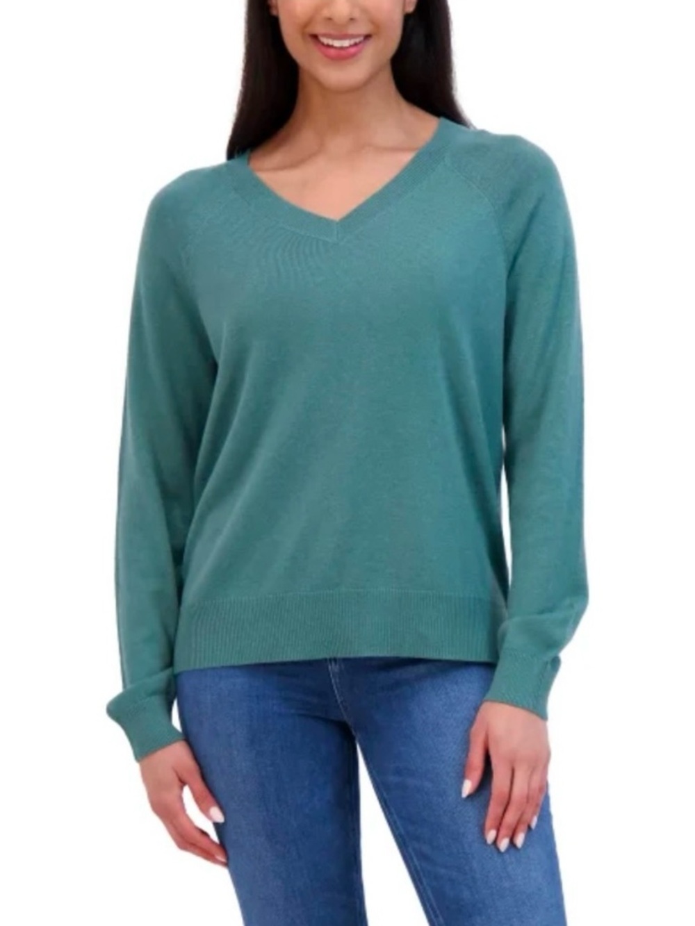 Lucky Brand Teal V-Neck Sweater